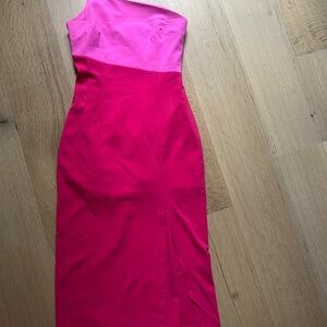 Petal & Pup Vibrant Pink One-Shoulder Dress